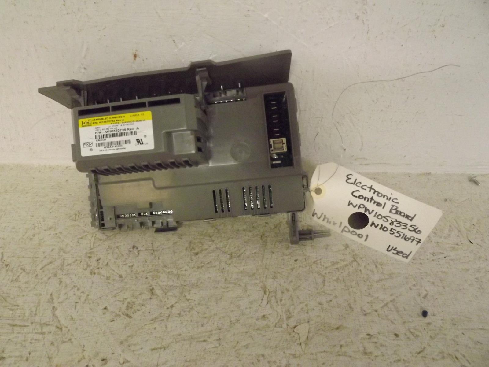 Whirlpool Washer WPW10583356 W10551697 Electronic Control Board Used Whirlpool Washer WPW10583356 W10551697 Electronic Control Board Used